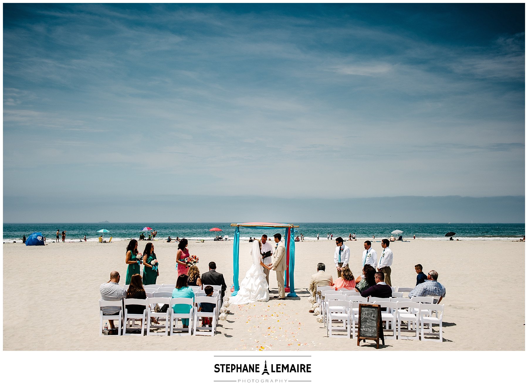 Wedding Ceremony at Coronado Beach in San Diego