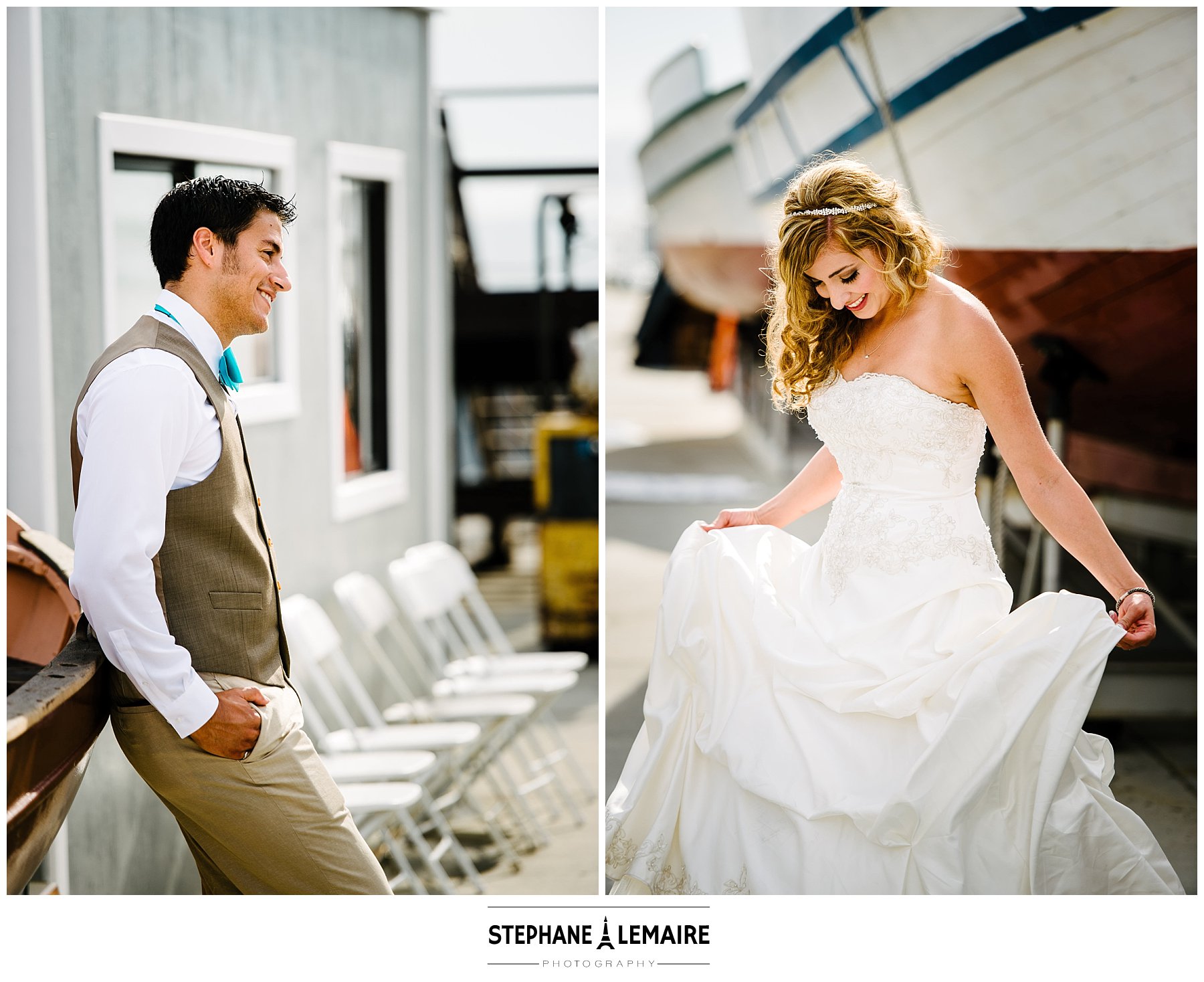 San Diego Wedding Session- Shots of the couple at the USS Midway