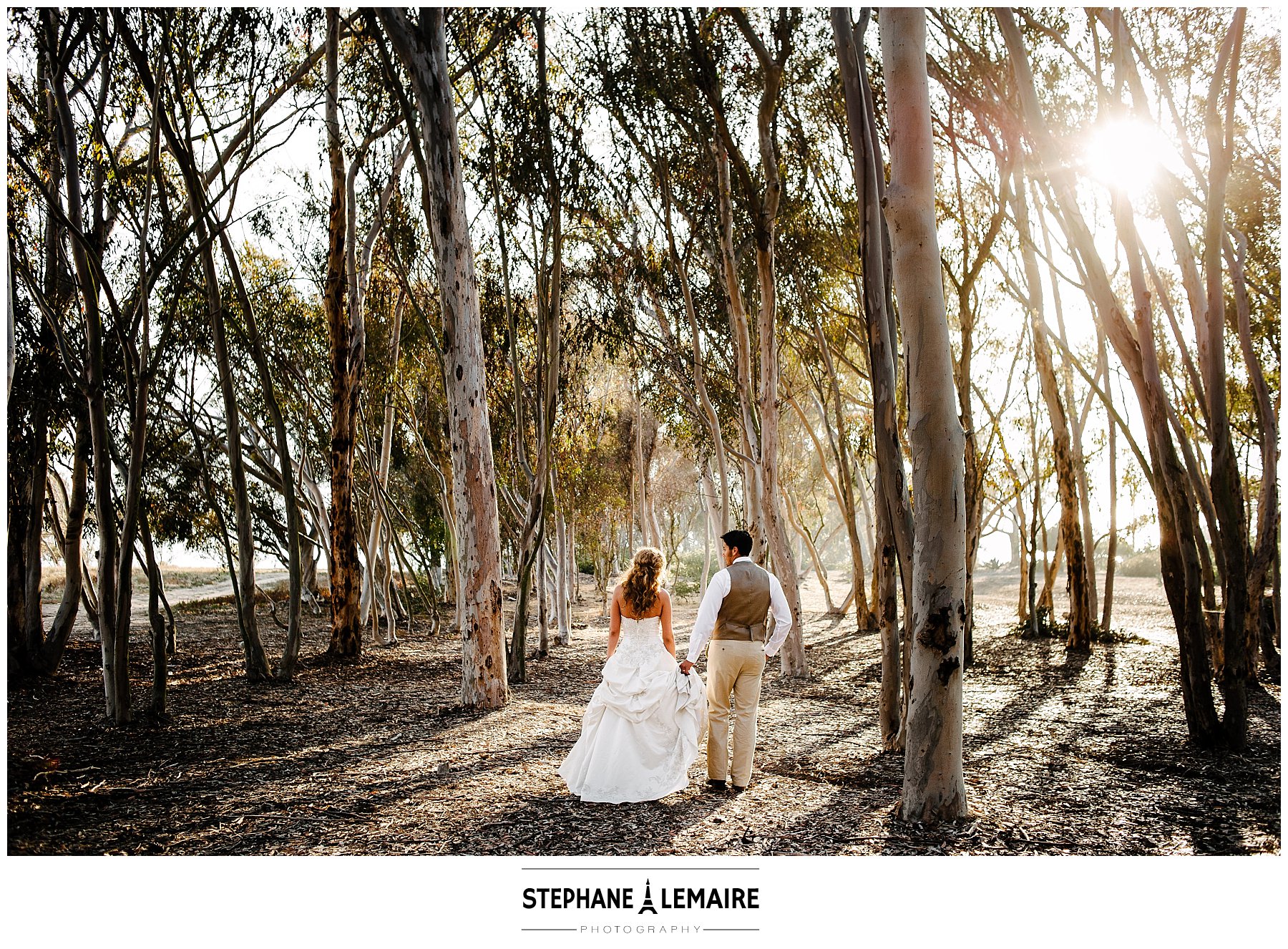 San Diego Wedding Session- Shot of Bride and Groom at Torrey Pines