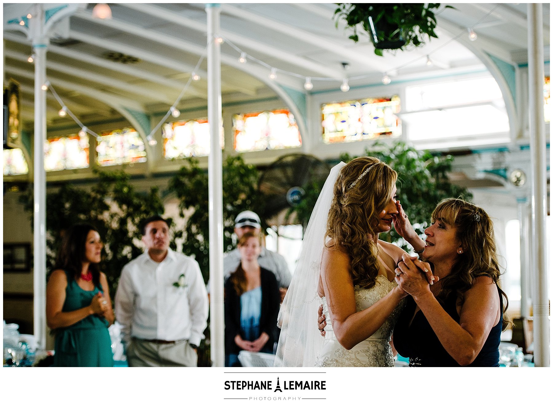 San Diego Wedding Session-Reception at Maritime Museum- Mother and daughter share dance together