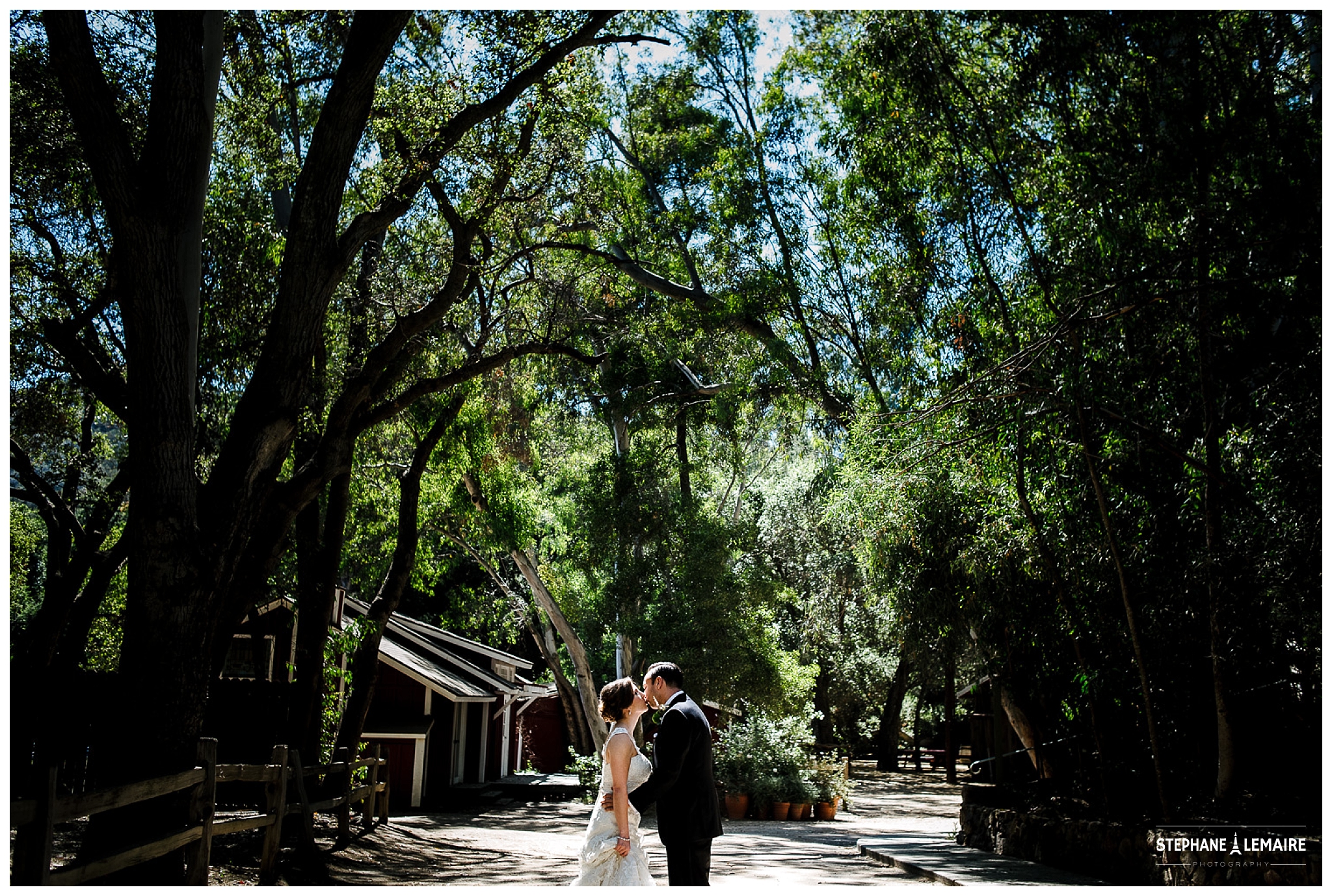 First Look- Landscape portrait of Bride and Groom