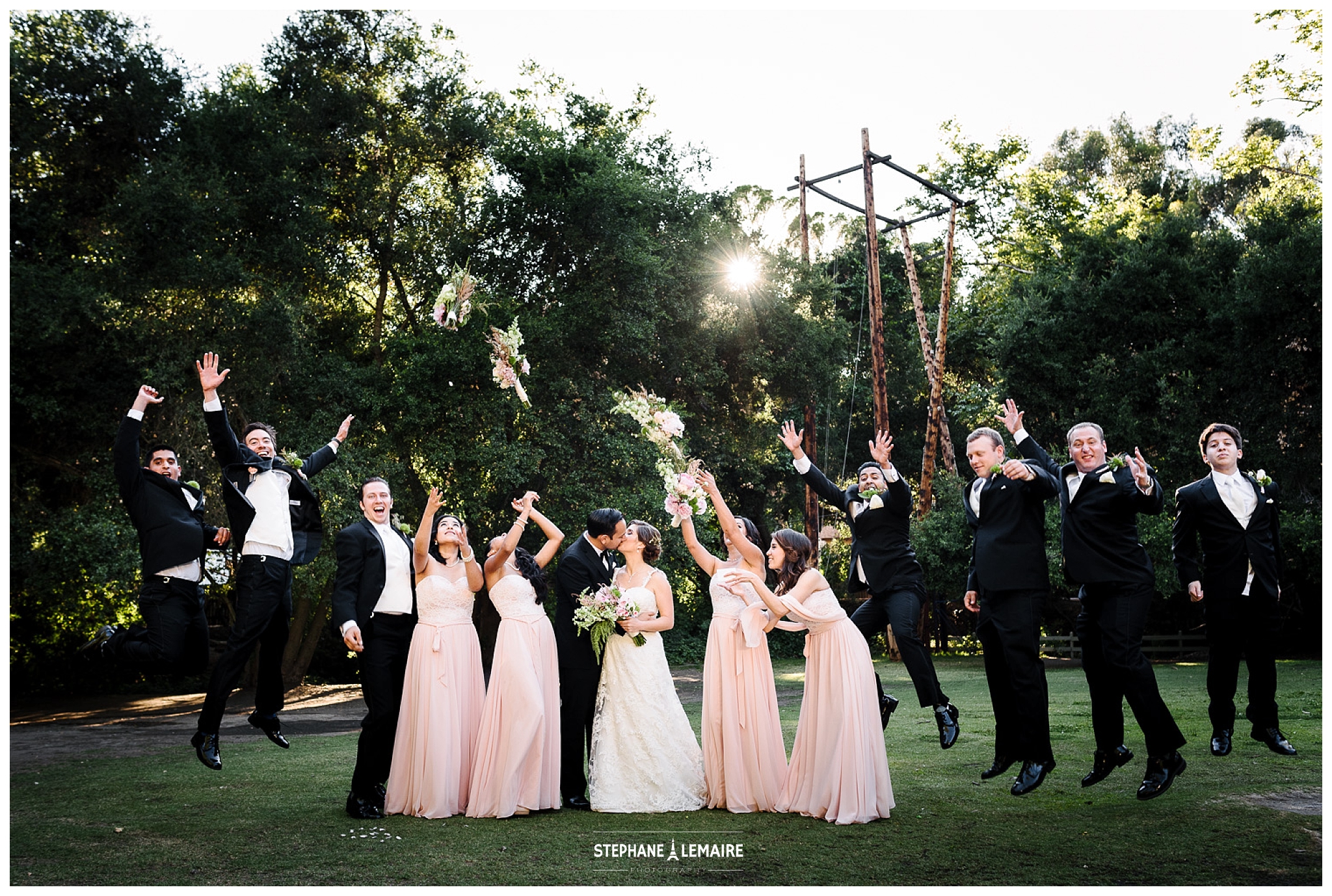 Calamigos Ranch bridal party portrait by Stephane Lemaire Photography 