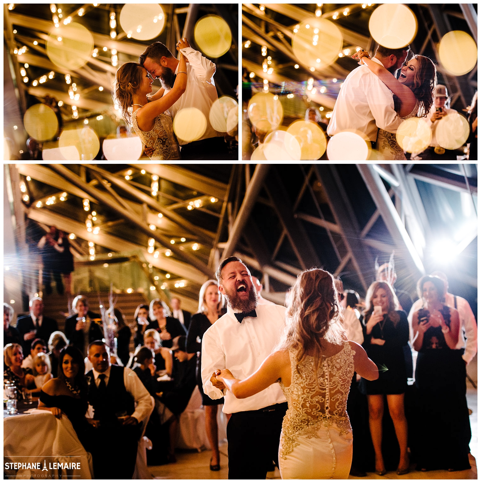 Bride and Groom first dance at Spencer Theater  by Stephane Lemaire Photography 