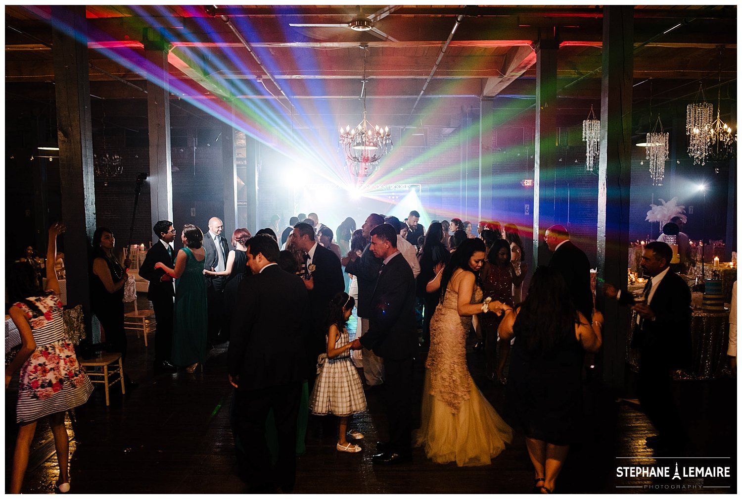wedding reception dance at Epic Railyard by Stephane Lemaire photography