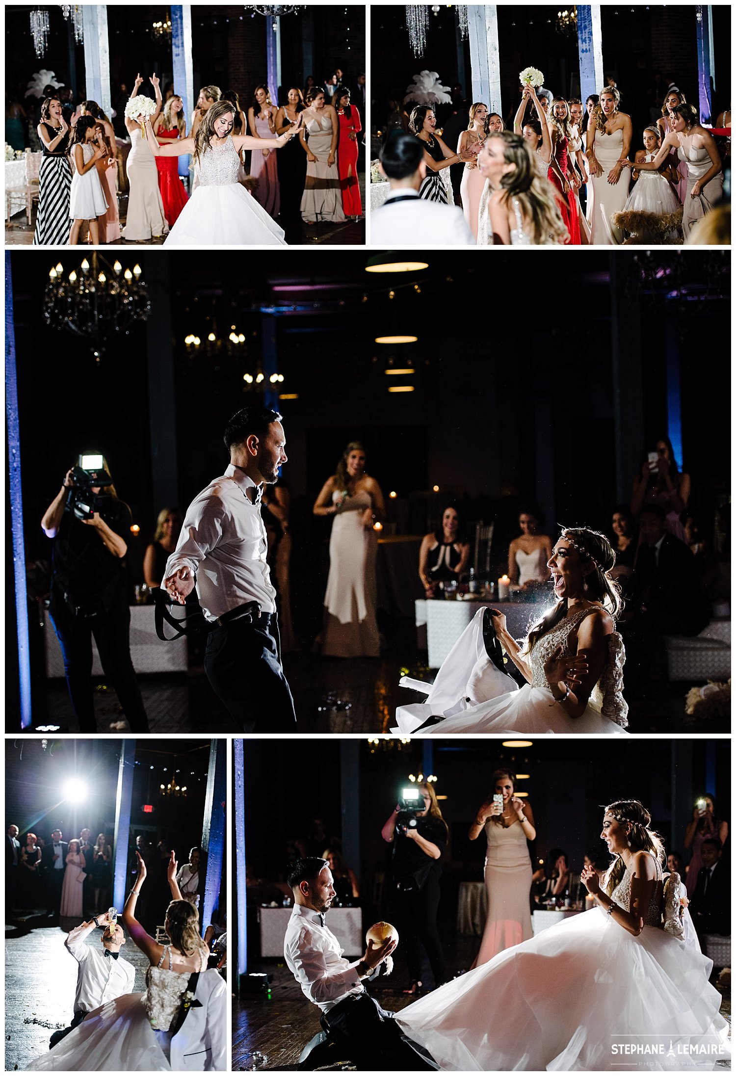 wedding reception at Epic Railyard by Stephane Lemaire photography