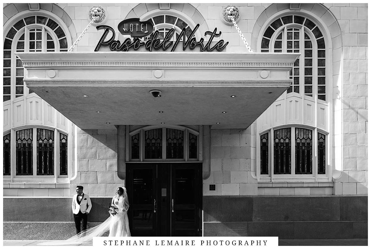 wedding couple at Hotel Paso Del Norte Wedding 