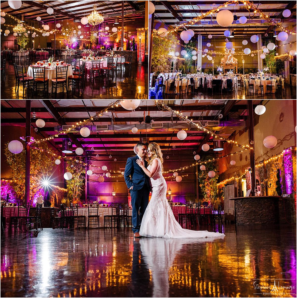 150 sunset wedding reception details in El Paso, Texas. by stephane lemaire photography