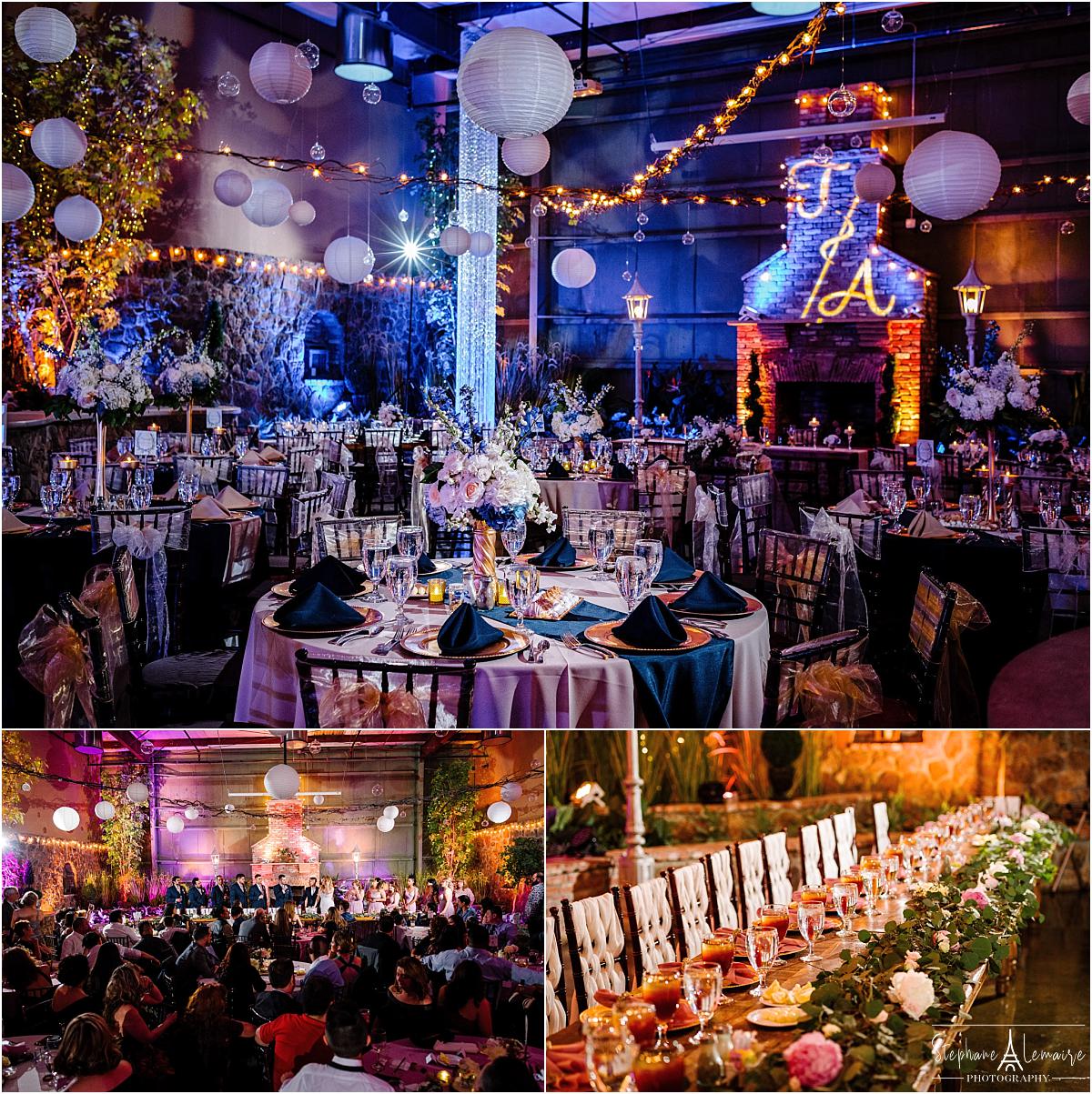 wedding reception at 150 sunset wedding venue in el paso texas by stephane lemaire photography