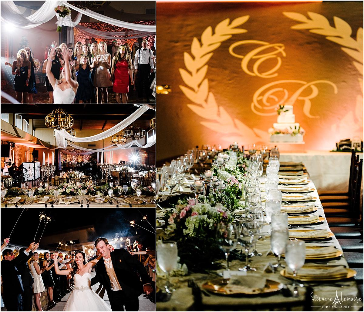 Wedding reception at Coronado country club wedding venue in el paso texas by stephane lemaire photography