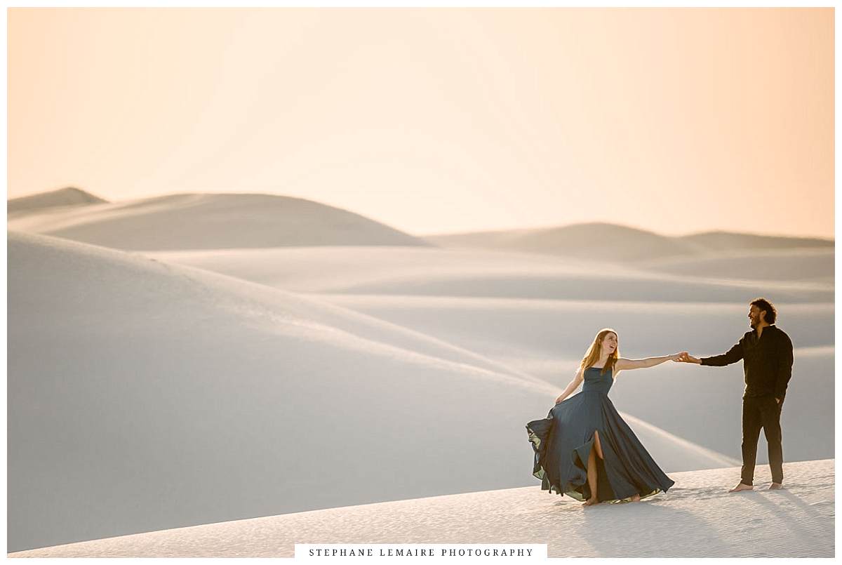 Engagement session at White Sands National Park